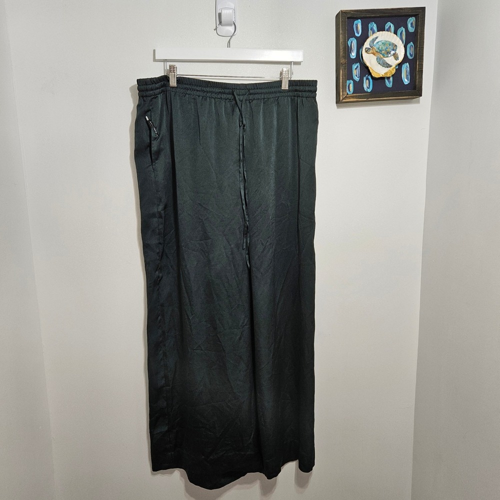 Madewell Womens Wide-Leg Stretch Drawstring Pants Pull On Granola Relaxed XXL